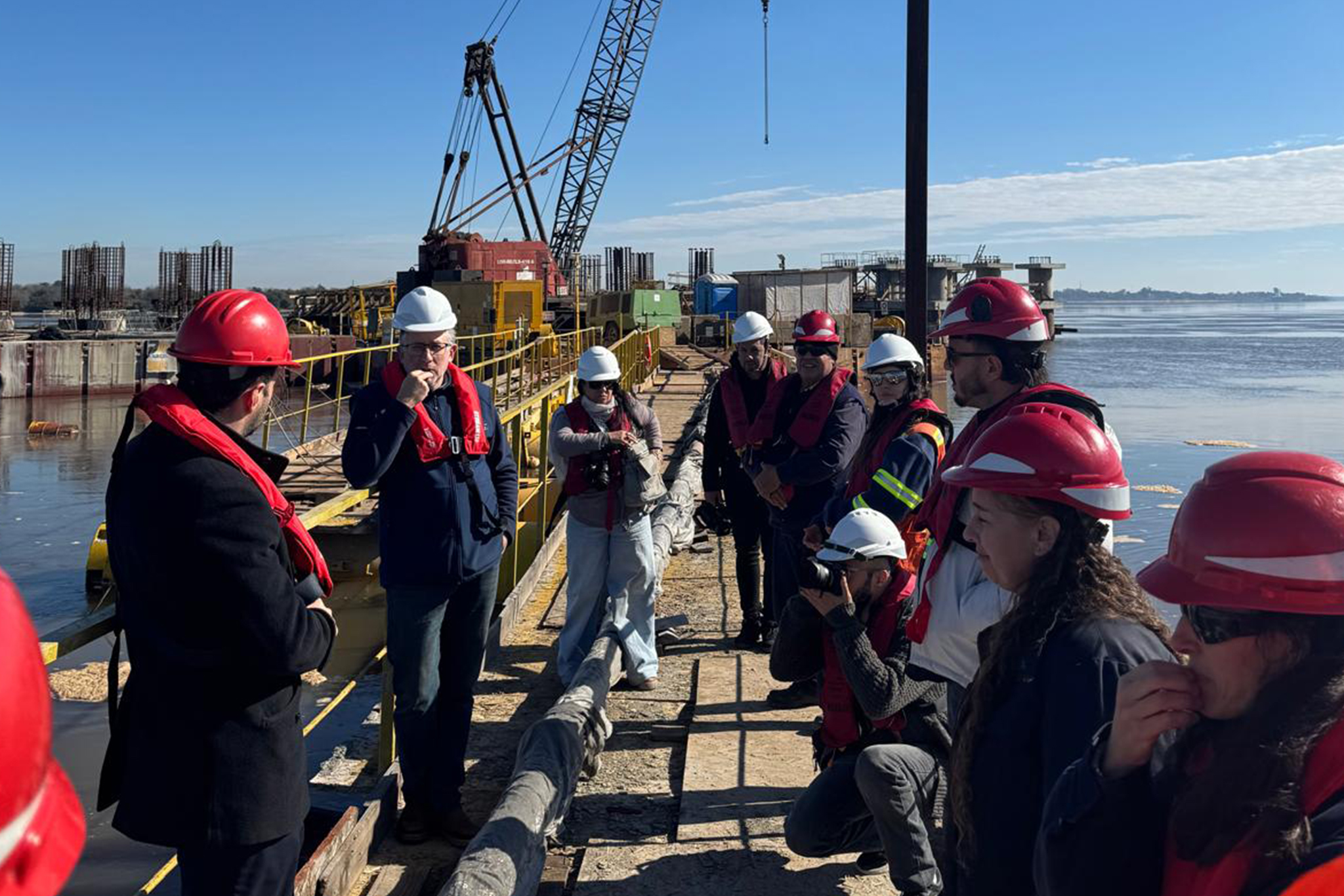 ANCAP presentó los avances del nuevo muelle de transferencia de combustibles en Paysandú